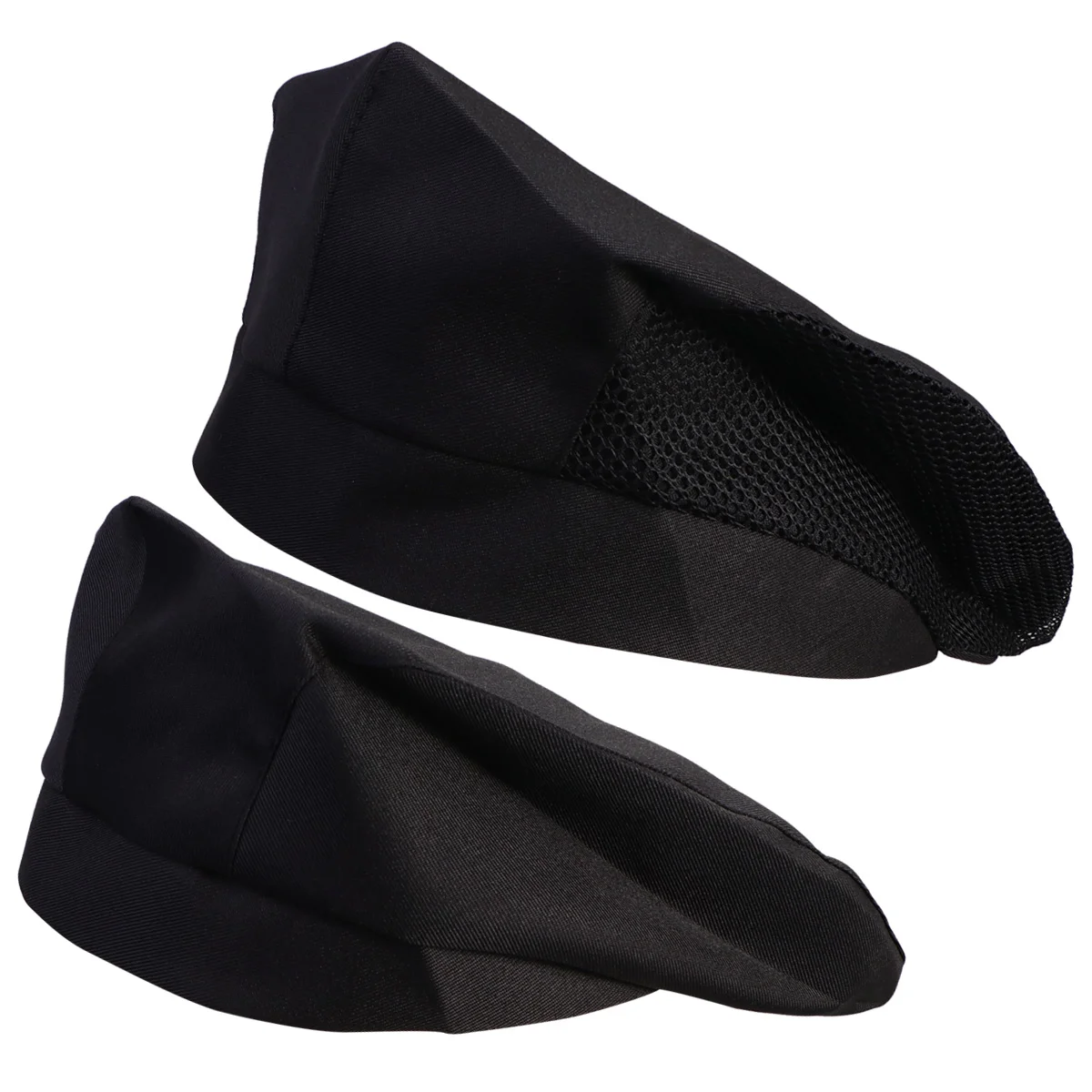 2 Pcs Black Beret Hat Chef Waiter Cap Aldult Cooking Working Restaurant Chef's Hats