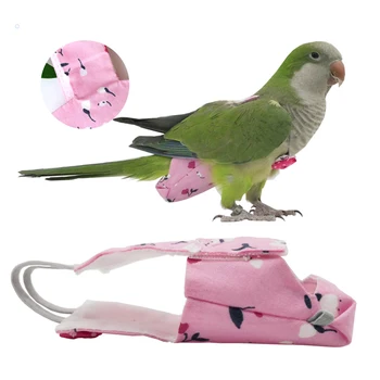 Functional Bird Parrot Diaper Outdoor Cleaning Supplies Washable Bird Flight Suit for Green Cheek Parakeet High Quality