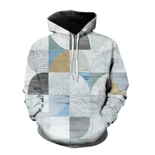 

2021 Fall Hoodie Men's Women's Unisex Streetwear Pullover Harajuku Hip Hop Hooded 3D Check Sweatshirt Men's Fashion Top