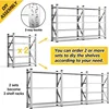KINGBO 78"W Garage Shelving 4400LBS Heavy Duty Garage Shelving Units and Storage Adjustable 5 Tier Stainless Steel 5