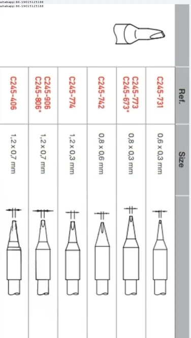오리지널 카트리지 납땜 팁 C245731 C245773 C245673 C245742 C245806 C245774 C245406 C245768 C245944 C245844 C245907