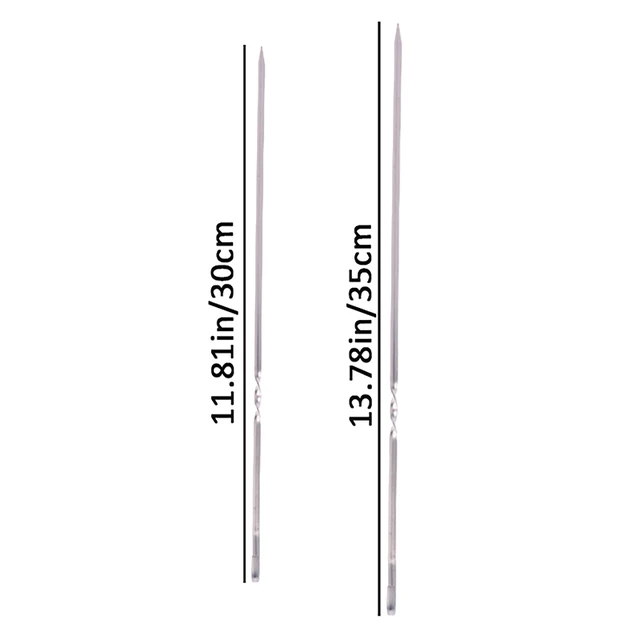 10 Db 30/35 Cm Rozsdamentes Acél Grillezők Újrafelhasználható Bbq Tű Kebab Vasbot Kültéri Kemping Piknik Szerszámokhoz - Image 3