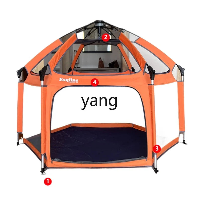 LMM Baby Tent Fence Exqline Game Fence Indoor Outdoor Small Apartment Fabric One-Click Installation Foldable