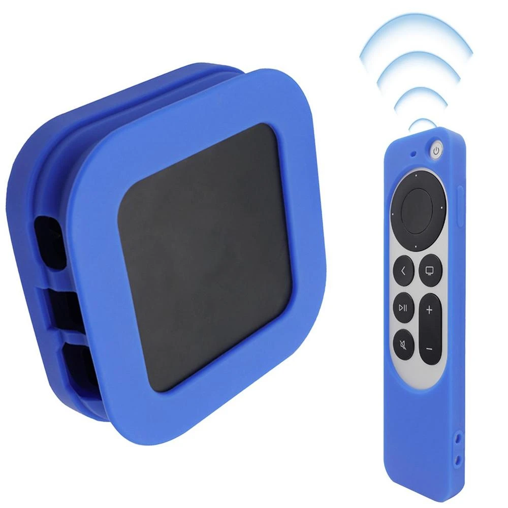 Silicone TV Box Case for AppleTV 4K, Protective Remote Cover for Apple TV Remote, Anti Fall Shockproof Protector, silicone remote case, silicone remote cover, silicone remote sleeve, remote controller cover, silicone case protector