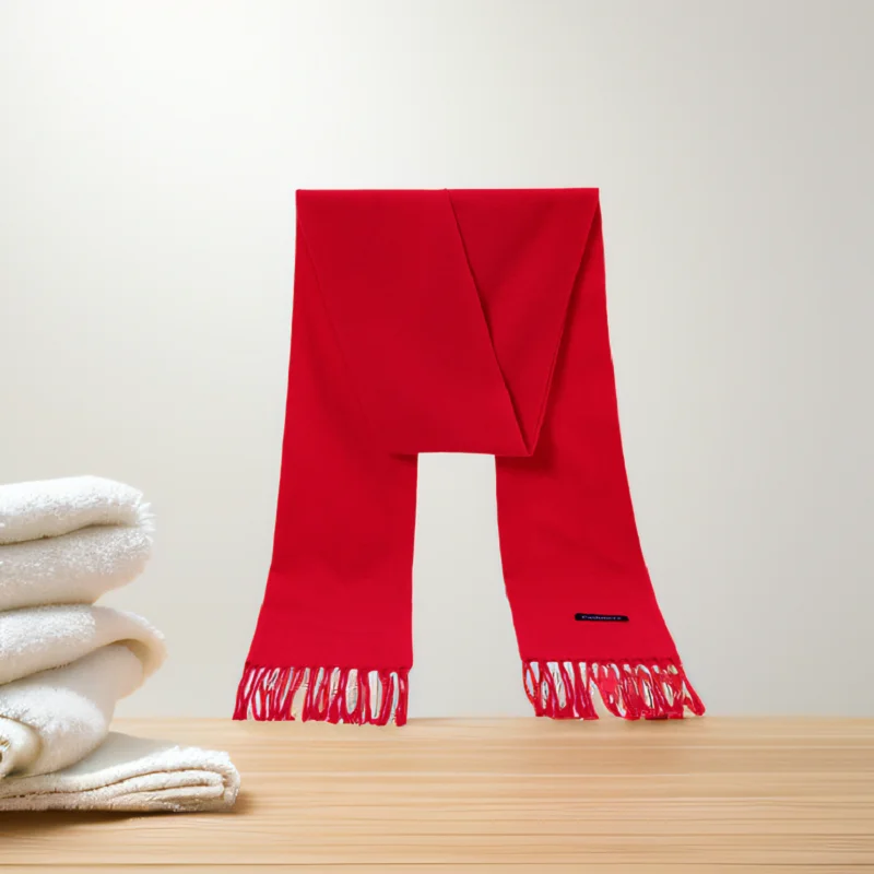 Trendy Red Cashmere Scarf Shawls Wrap Tassel Pashmina Stoles Jubilant Scarf Woman Winter Scarf Thick Neckscarf Female Echarpe 3
