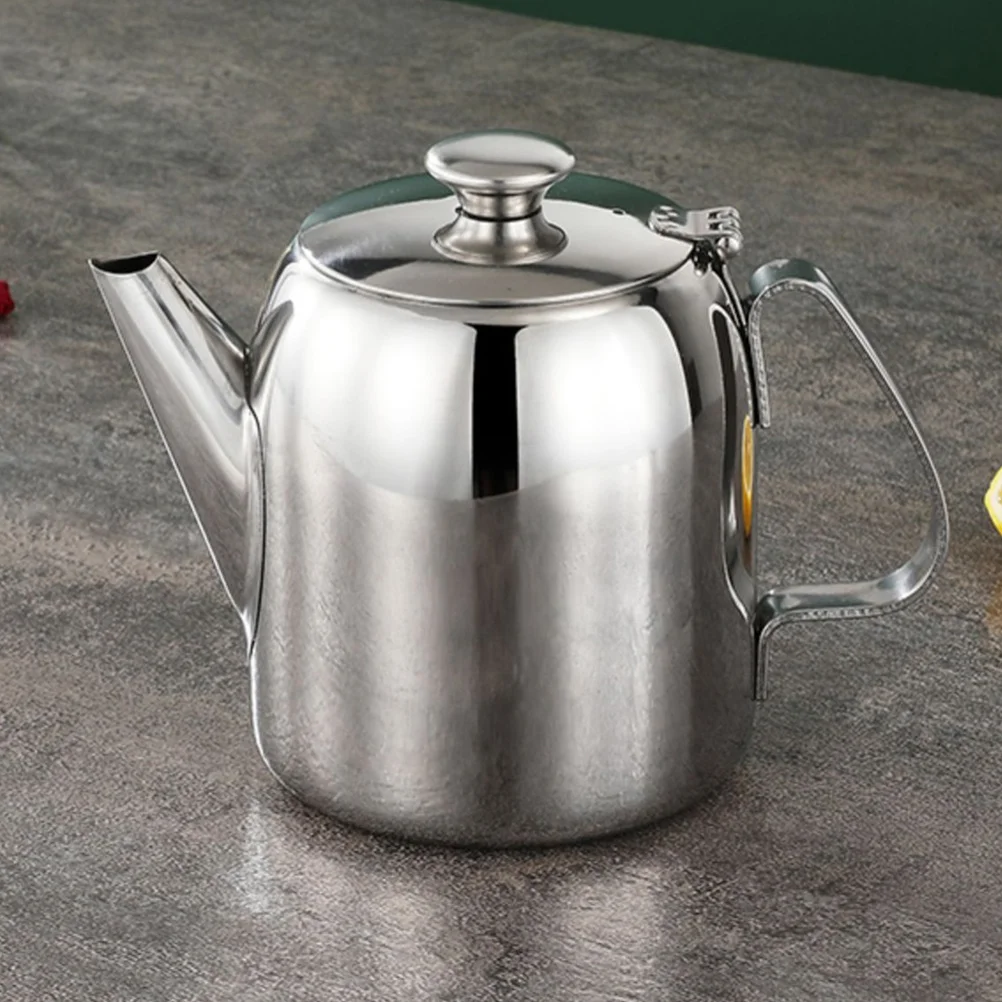 

Stainless Steel Kettle Modern Teapot Metal Stovetop Vintage Coffee Kettles Handle Travel Pitcher