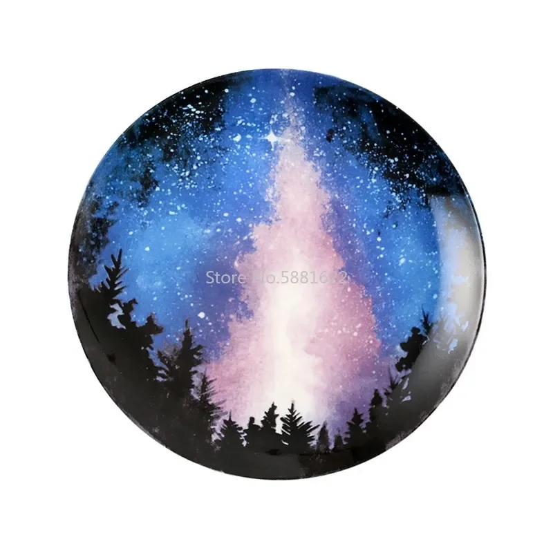 8 inch Starry Universe Plate Set Ceramic Dishes Dessert Steak Bread Dinner Plates Sets Dish Kitchen Decor