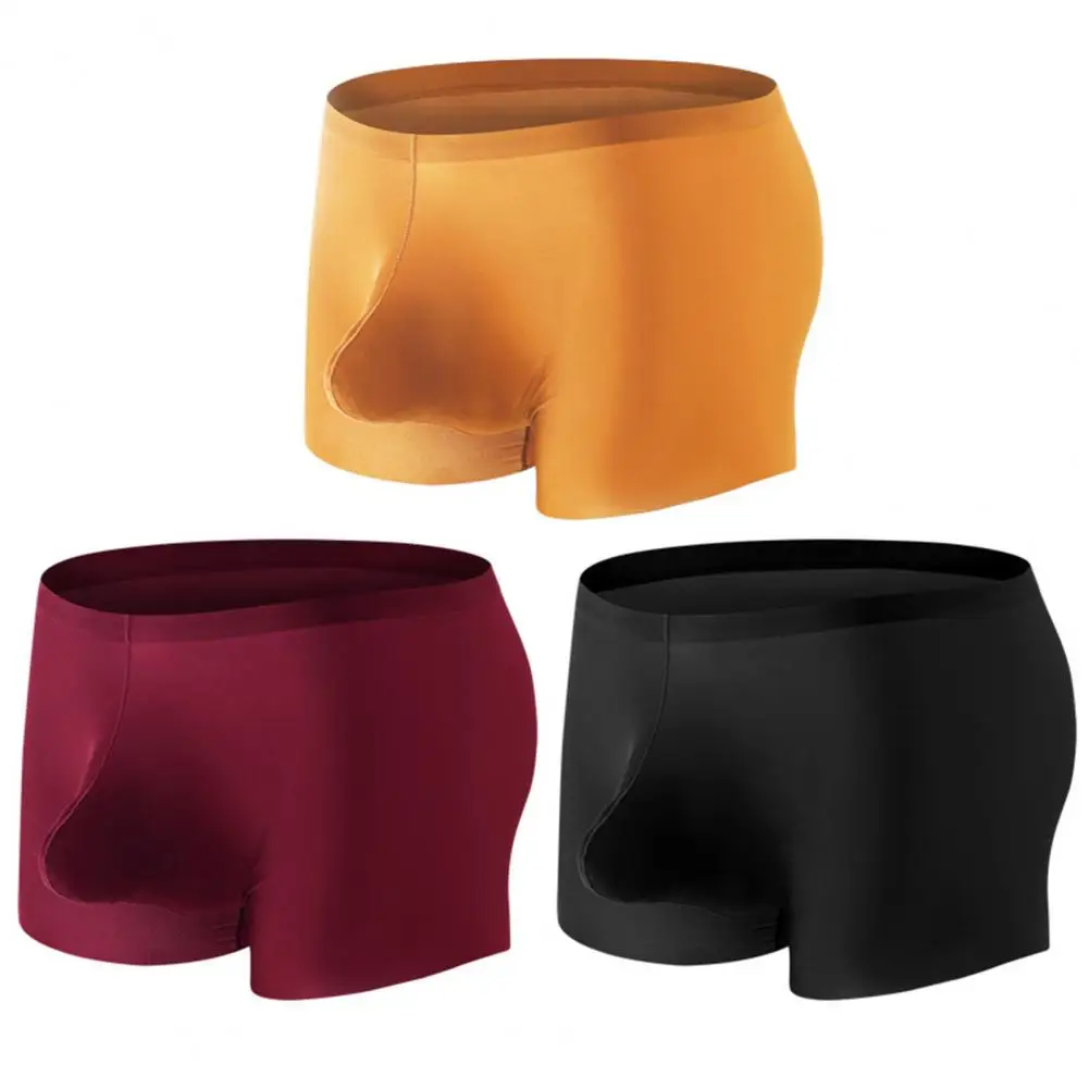

Trendy Men Underwear U Convex Slim Fit Men Boxers Mid Waist Summer Boxers