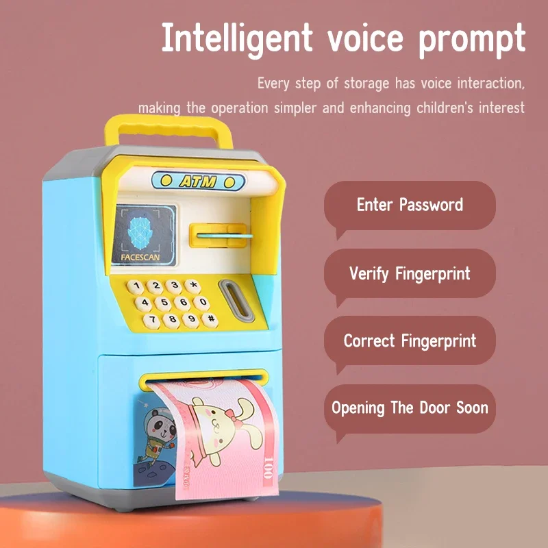Money Box Saving Box Home Decoration ATM Machine Piggy Bank Electronic Entertainment Cash Machine Children's Gift Toys for Kids