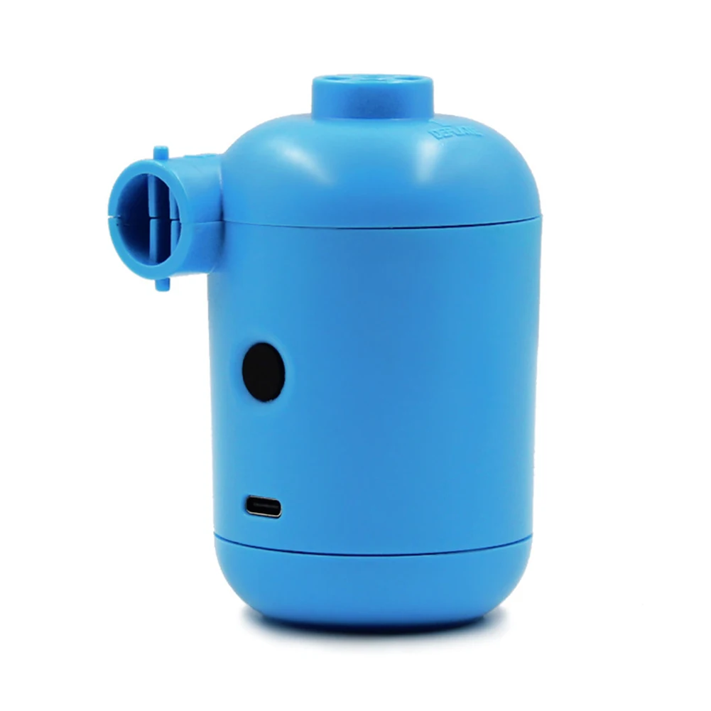 DC 5V USB Charging Electric Inflator Blue for Mattress Mat Pillow Swimming Ring Inflatable Boat Inflation Deflation