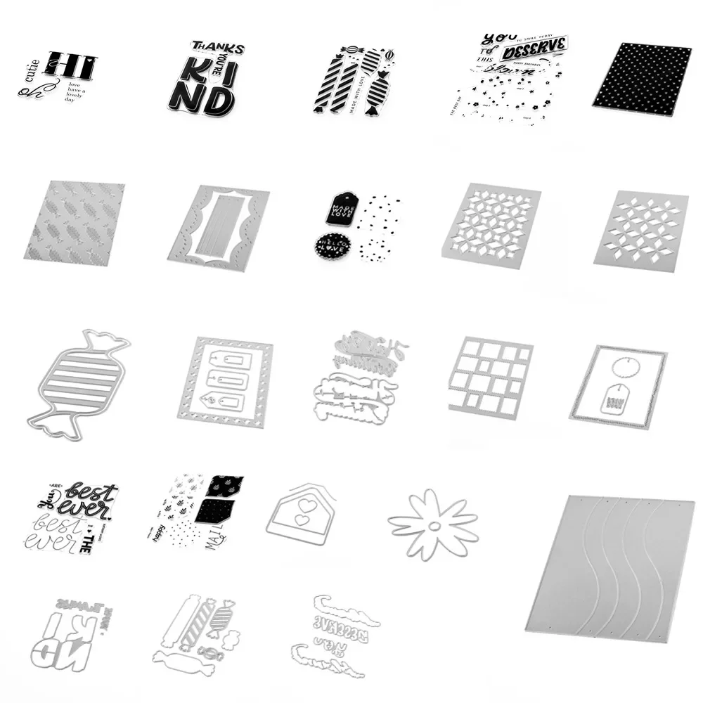Stencil Scrapbooking JUMBO CANDY Metal Cutting Die Stamps Background DIY Decoration Craft Embossing