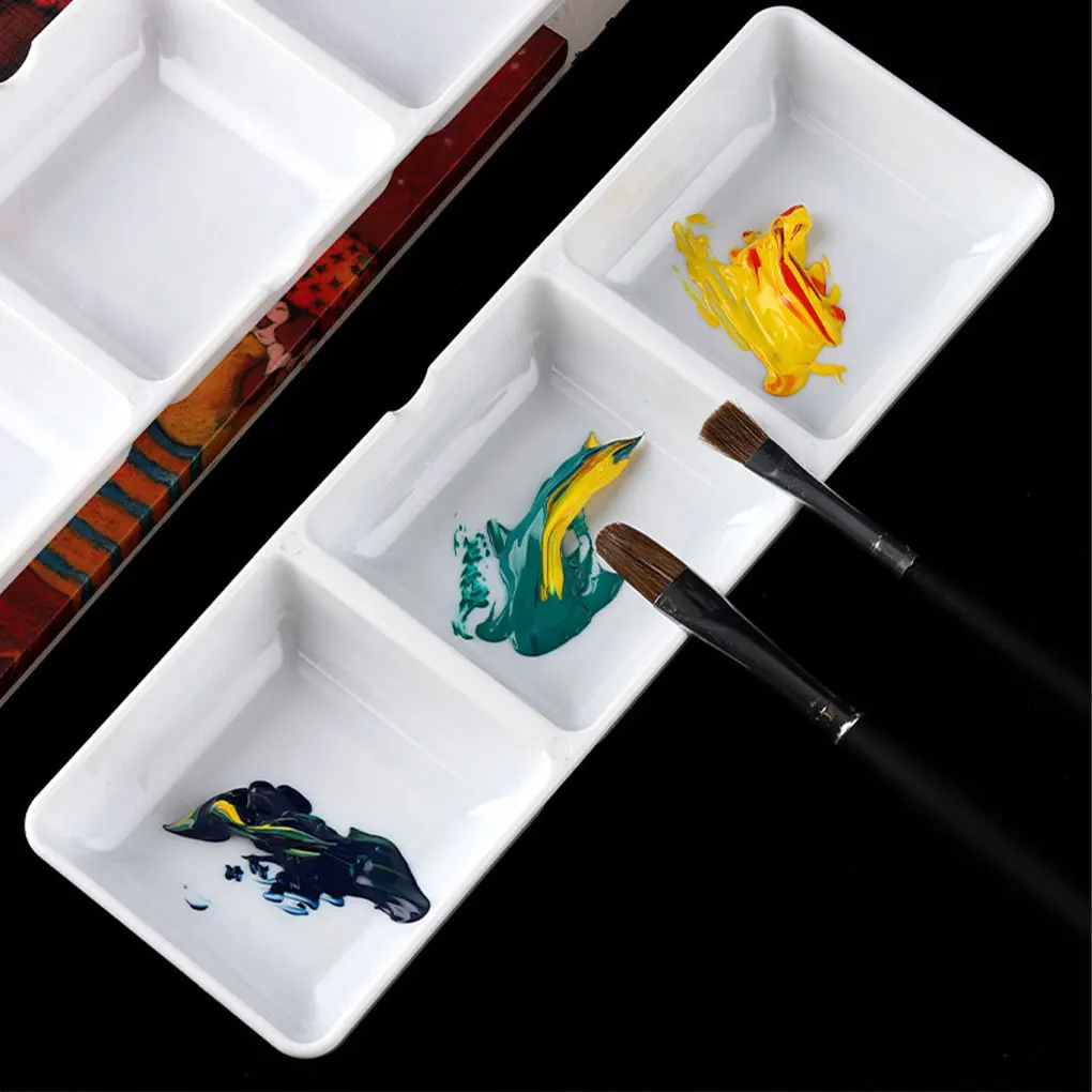 24pieces Compact And Portable Sturdy And Durable Paint Tray Palettes With Compartments Paint Palette