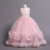 Stunning Little/Big Girls Lace Flower Girl Wedding Bridesmaid Birthday Party Holiday Pageant Prom Fancy Dress 3