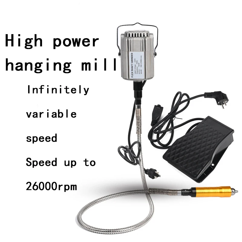 매달린 금속 유연한 샤프트 밀 밀링 머신 폴리셔 타각기, 옥 금속 목재 조각용, 6mm, 25000RPM, 780W, 220V