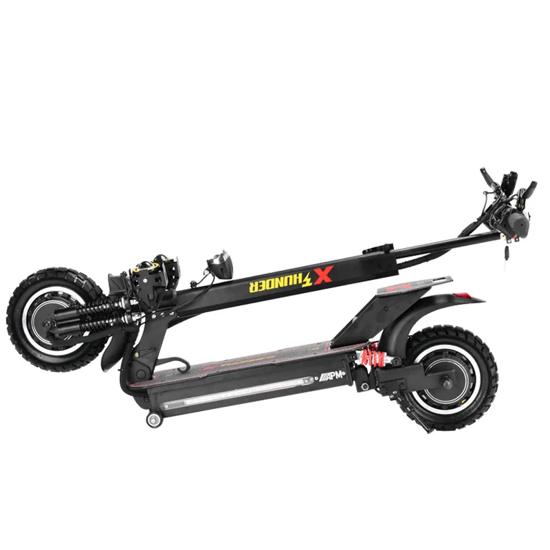 10-inch 48V2400W dual-drive wide tire electric scooter adult mini foldable off-road oil brake driving and walking lithium batter