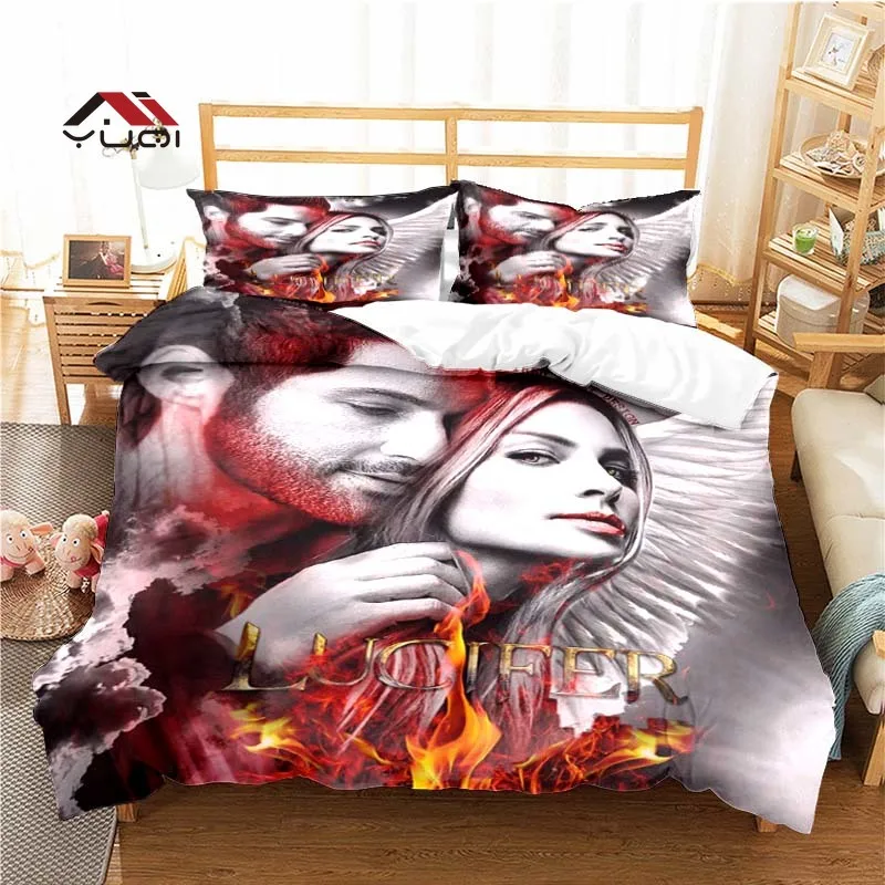 

American Movie Lucifer Pattern Duvet Cover Set Bedding for Adult Kids Bed Set Comforter Cover Bedding Set 10 Sizes
