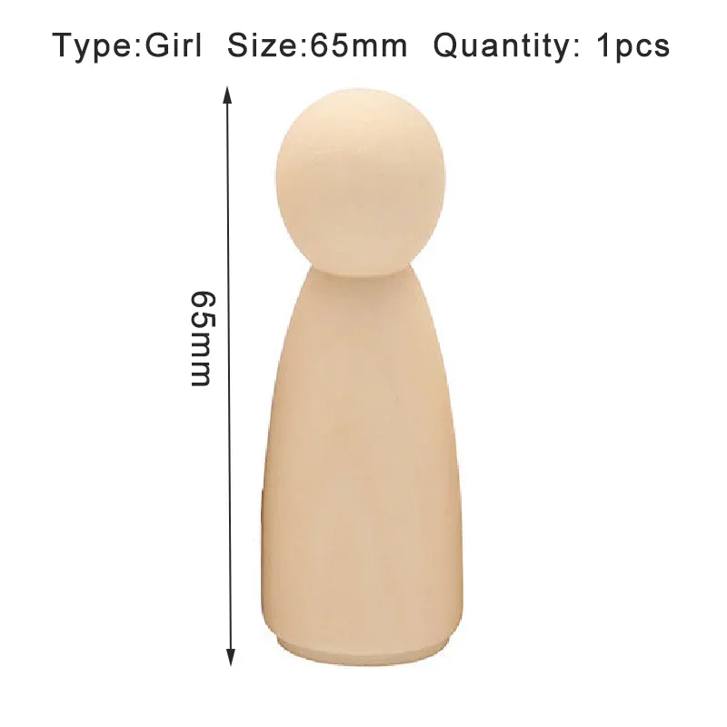 Lot De 10 Poupées Cheville En Bois 5,5cm - Corps Vierge à Personnaliser | Pour DIY, Mariages Et Décoration
