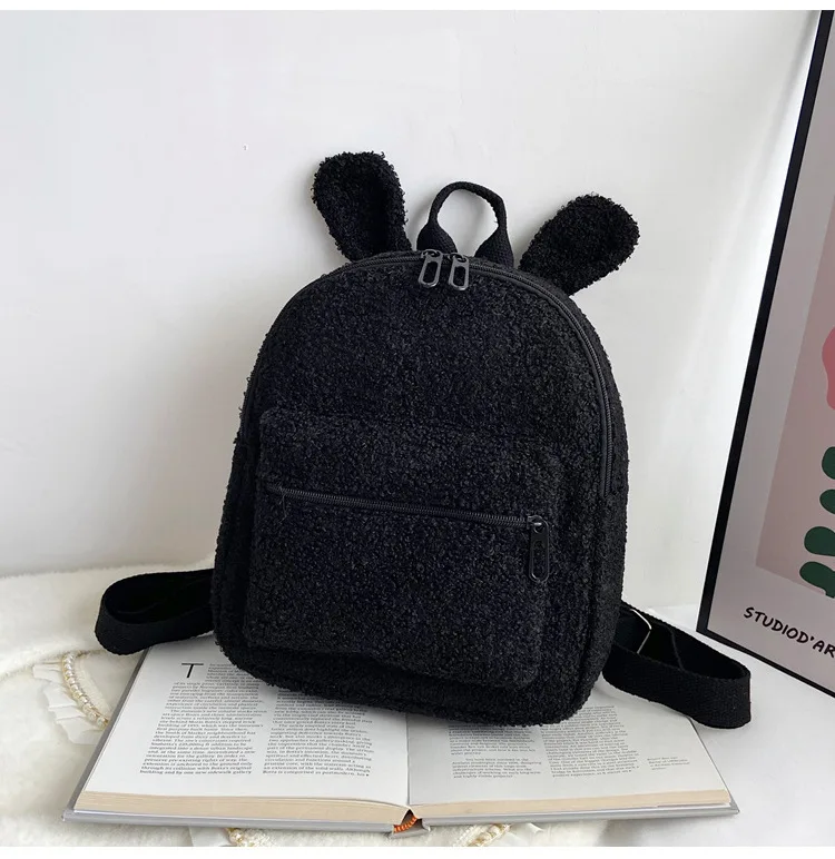 Personalized Embroidery Toddler Backpack Lightweight Plush Bear Preschool Bag Kids Custom Name Backpack for Boys Girls Ladies 