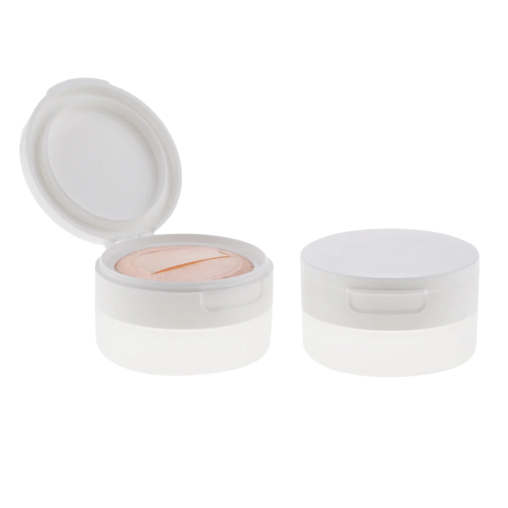 2x 50g Empty Loose Sifter Jar Make- Puff Case Box Container