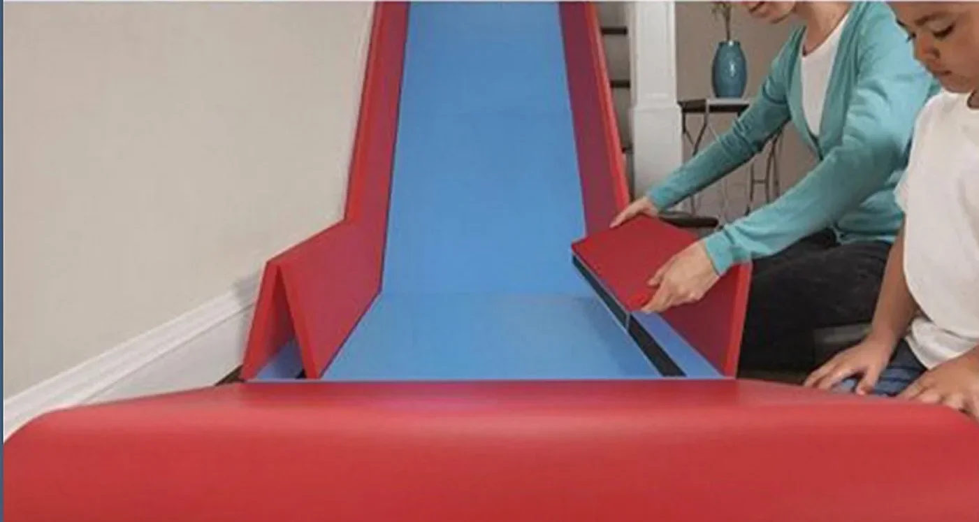 Foldable Floor Stair Slide for Kids collapsible Safe Slide Way Handmade on Stairs
