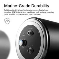 Chauffe-eau électrique marin 12V 24V 220V, chaudière en acier inoxydable, réservoir d'eau chaude isolé 10L 30L pour yacht et camping-car 3