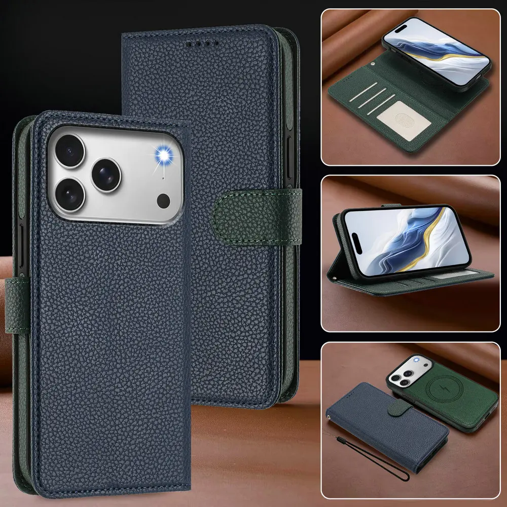 2-in-1 Detachable Leather Wallet Case with RFID Protection