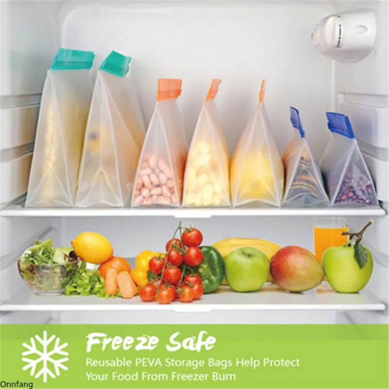 Food Storage Bag Upgrade Leakproof Top Stand Up Reusable Freezer Sandwich Ziplock Bag Silicone Food Preservation fresh keeping bags,vacuum seal bags,food storage bags,plastic food storage bags,plastic zip lock bags