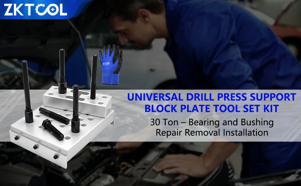 Universeller Werkzeugsatz für Bohrmaschinen-Stützplatten für die Reparatur und Demontage von Rahmenlagerbuchsen für die Automobilhalterung – Detail 1