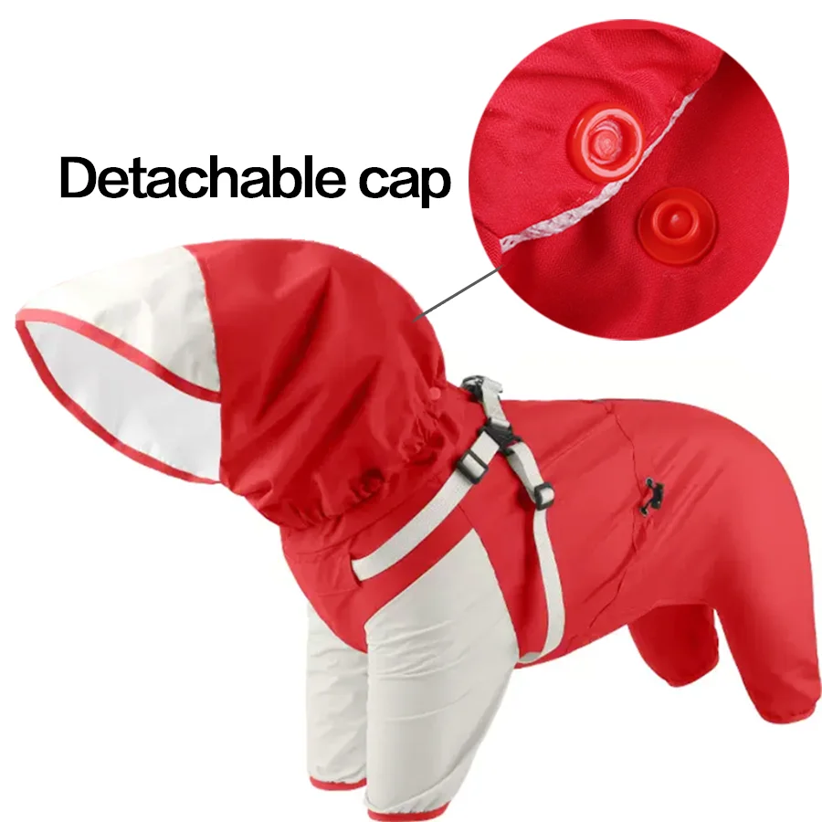 Hooded Waterproof Dog Raincoat 2