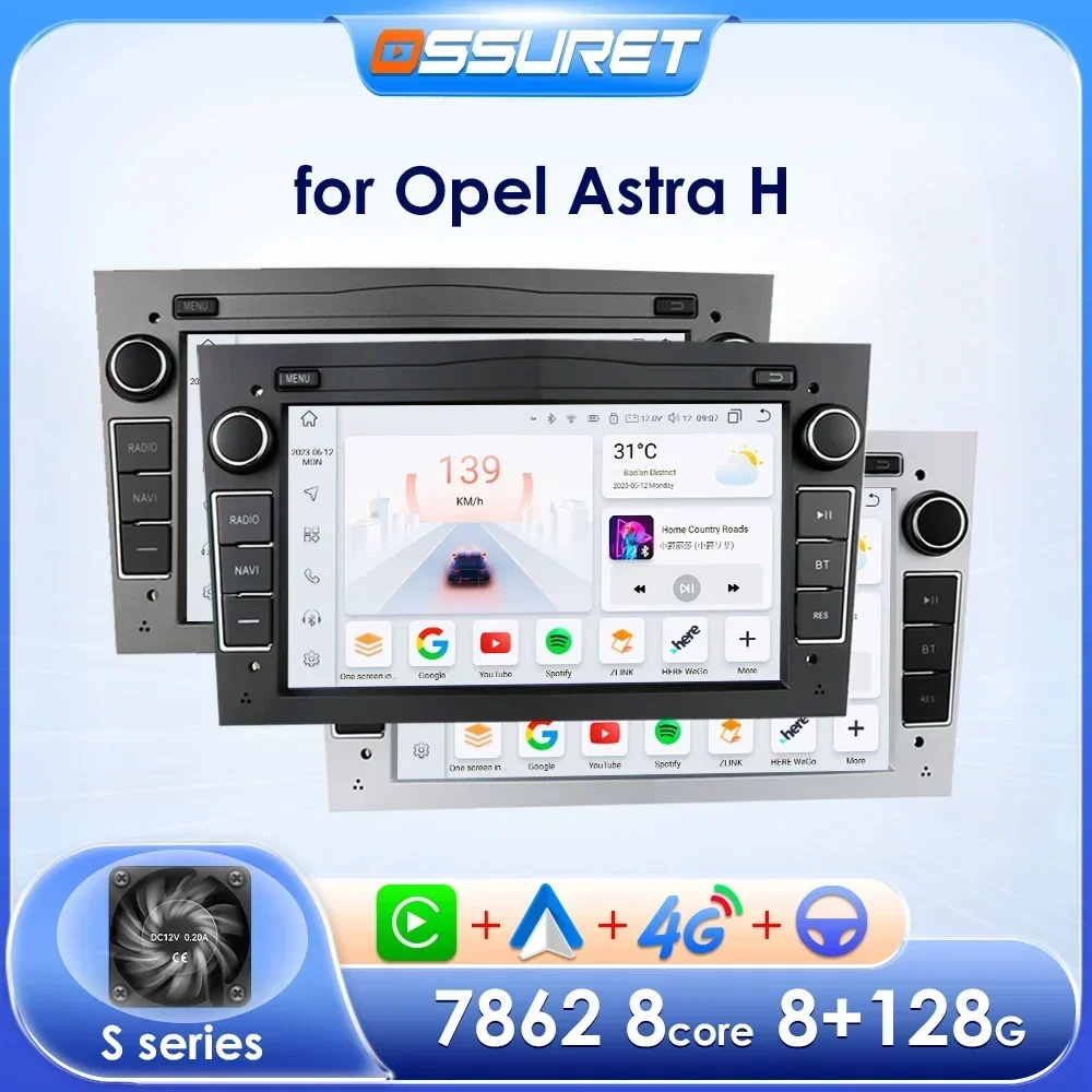 Android Car Radio leitor multimídia, Autoradio para Opel Astra H Vectra C D Corsa Antara Combo Vivaro Zafira B Vauxhall, 7in