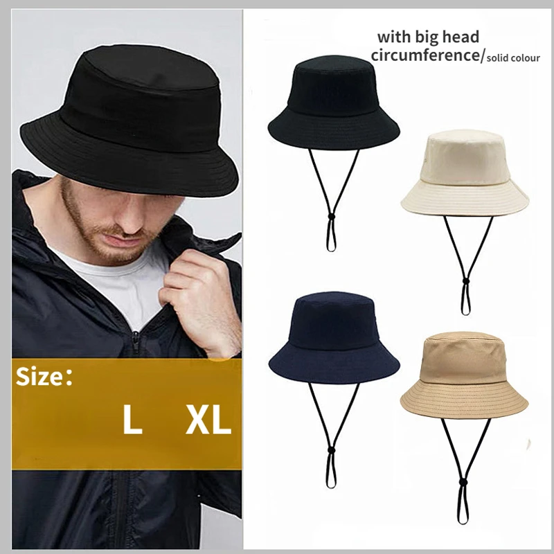 https://ae01.alicdn.com/kf/Se562b0b52f784b70b7179ff2257398dfE/Bob-Big-Head-Bucket-Hats-61CM-for-Men-Women-Summer-Mountaineering-Hat-with-String-Large-Panama.jpg