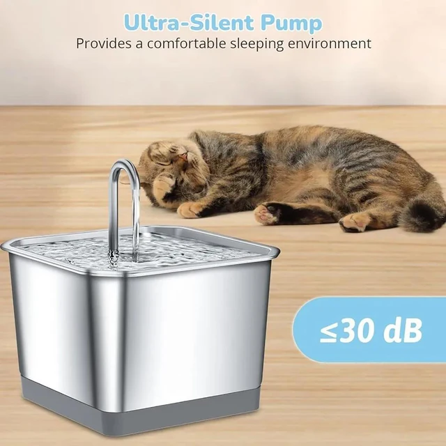 4.0L Stainless Steel Water Fountain For Cat With App Control Smart Automatic Intelligent Pets Water Dispenser Cats Dogs Products 2