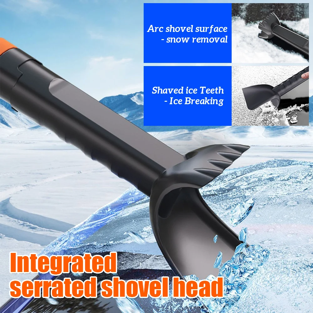 Universal Detachable Snow Shovel Brush Telescopic Car Glass Deicing Cleaning Tool Snows Ice Scraper Quick Clean Wash Tool