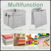 6Pcs Felt Fabric Storage Basket Large Capacity 12L Foldable Desktop Organizers Box for Home Closet Clothes Shoes Multipurpose 6