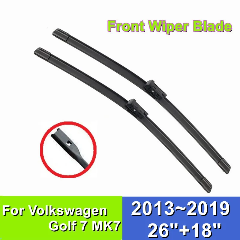 Spazzola Tergicristallo Anteriore Per Volkswagen Vw Golf 7 Mk7 26 "+ 18" Parabrezza Per Auto 2013 2014 2015 2016 2017 2018 2019