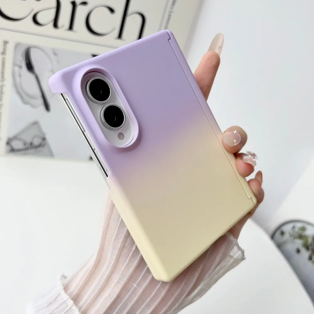 Gradient Dual Color Axis Hinge Shockproof Protective Case
