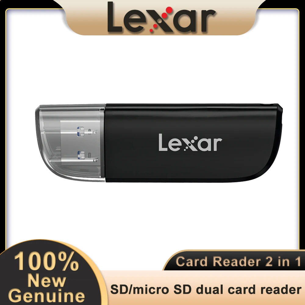 Lexar 카드 리더기, USB 3.2 Gen1 300U SD MicroSD 다기능 USB-A 듀얼 카드, 빠른 전송 미니 메모리 카드, 플래시 읽기, 2-in-1