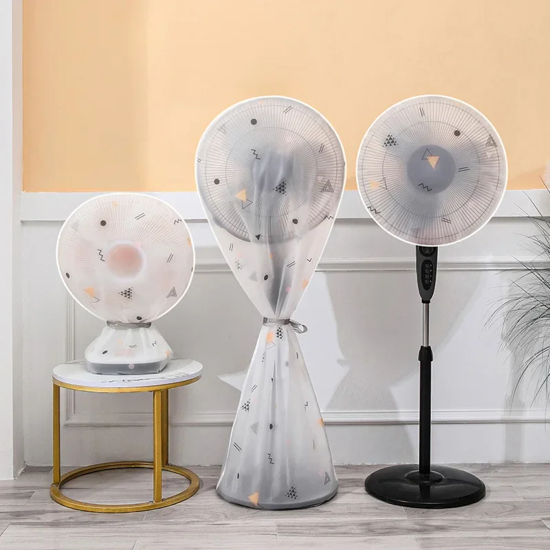 New Creative Printing Three-dimensional Fan Dust Cover PEVA Home Desktop Fan Cover Floor-to-ceiling Protective