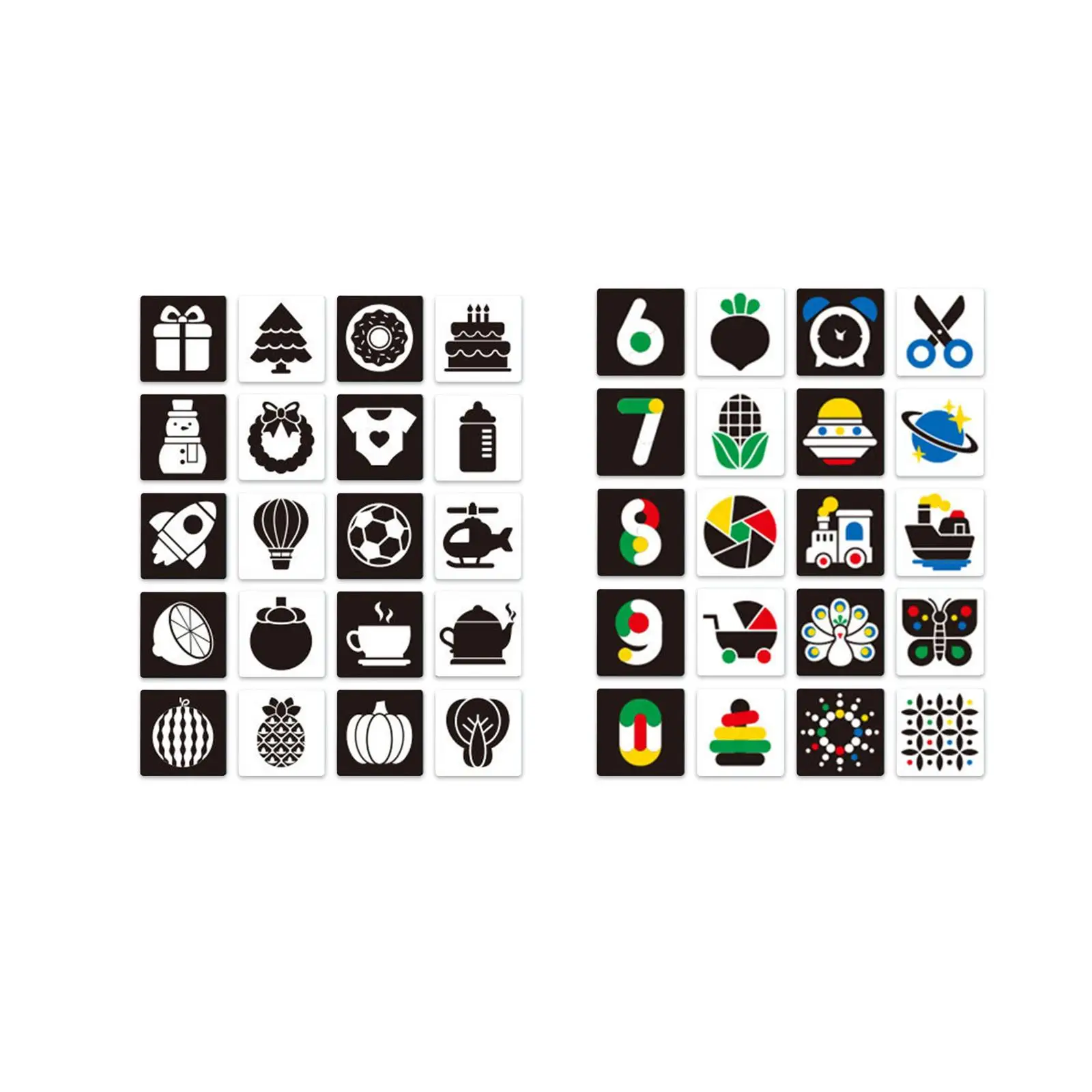 

Baby Flash Cards Color Sorting Double Sided Visual Stimulation Cards for Perception Concentration Observation Interaction