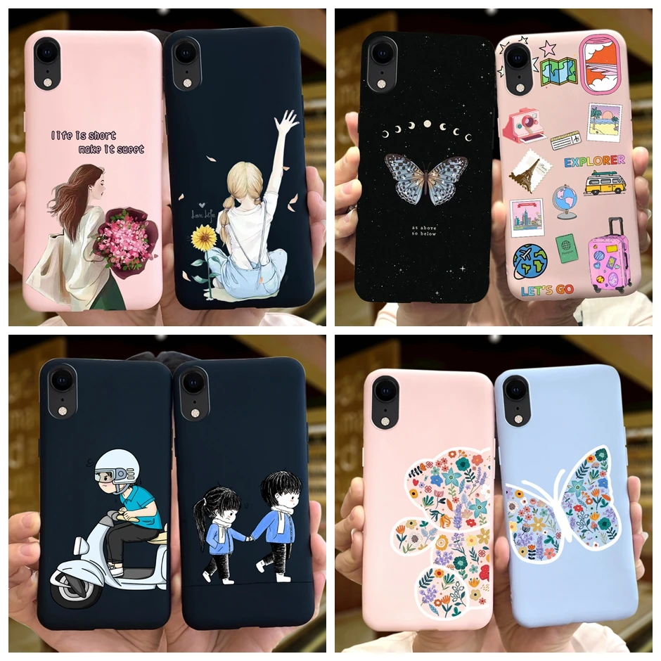 Simpatica Custodia Diversa Per Iphone Xr Candy Transparency Tpu Soft Bumper Cover Per Iphone Xr 6 7 Custodie Per Telefoni