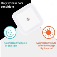 Wireless LED Night Light Mini EU Plug Light Control Sensor Children's Room Children's Bedroom Decoration Midnight Tricolor Light 2