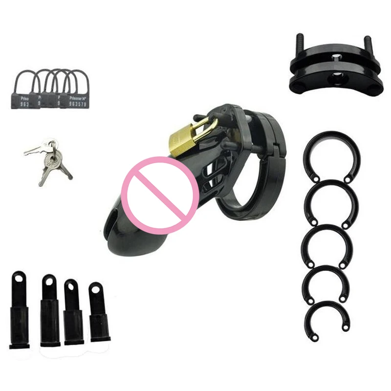 Penis Chastity Cage 5 Size Rings Male Sex Toy