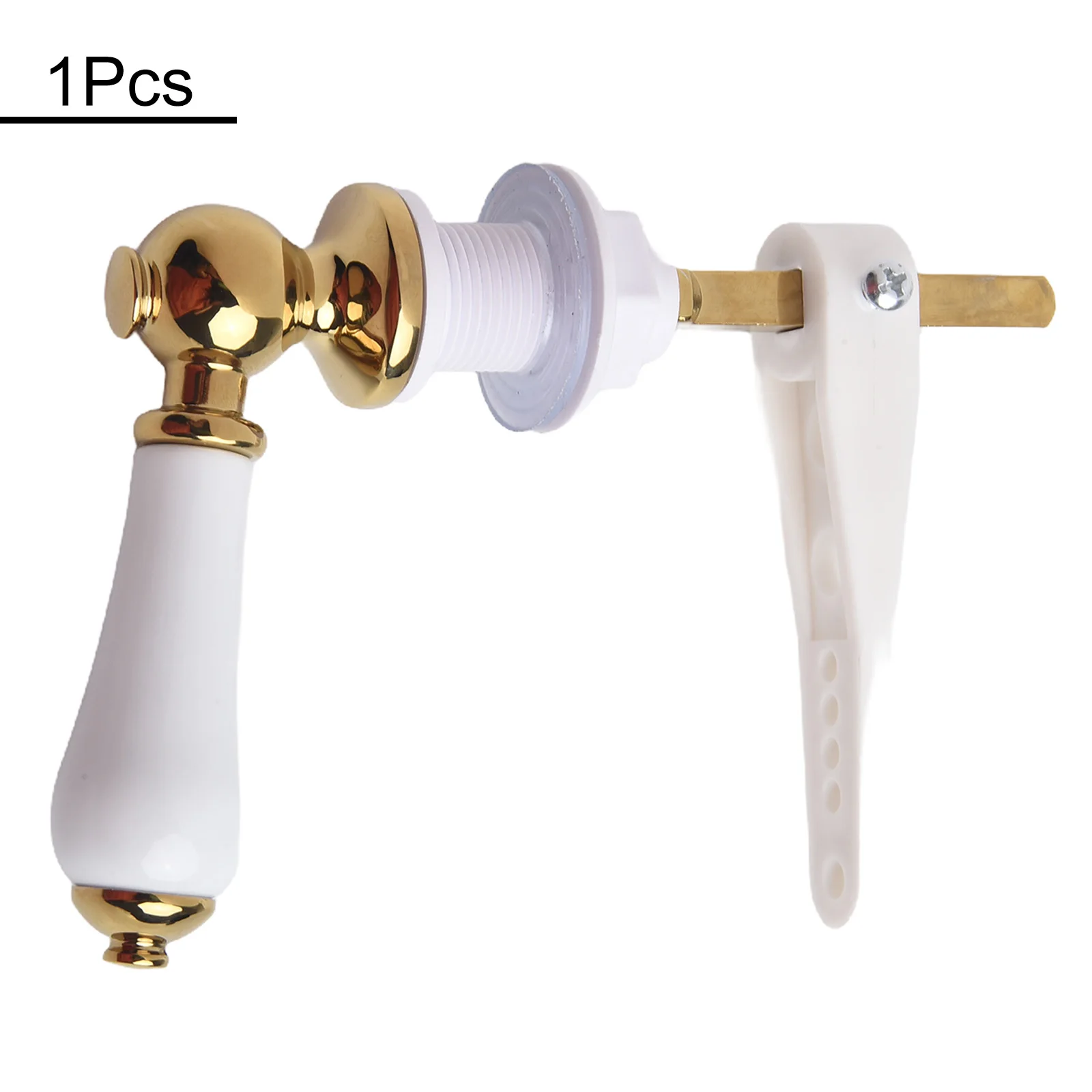 Description Picture 5 of itemToilet Flush Handle Replacement Gold Victorian White Toilet Cistern Lever Flush Handle Toilet Tank Flush Lever Replacement