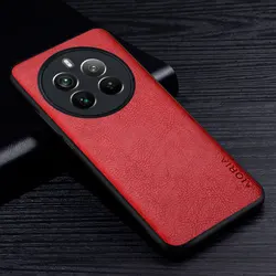 Étui de téléphone en cuir litchi rétro premium - Coque arrière style professionnel