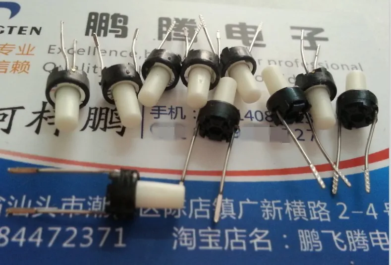 

10 шт./лот SKRGARD010 оригинальный японский тактовый выключатель 6*6*9,5 в линейке 2-футовый микро-переключатель белый