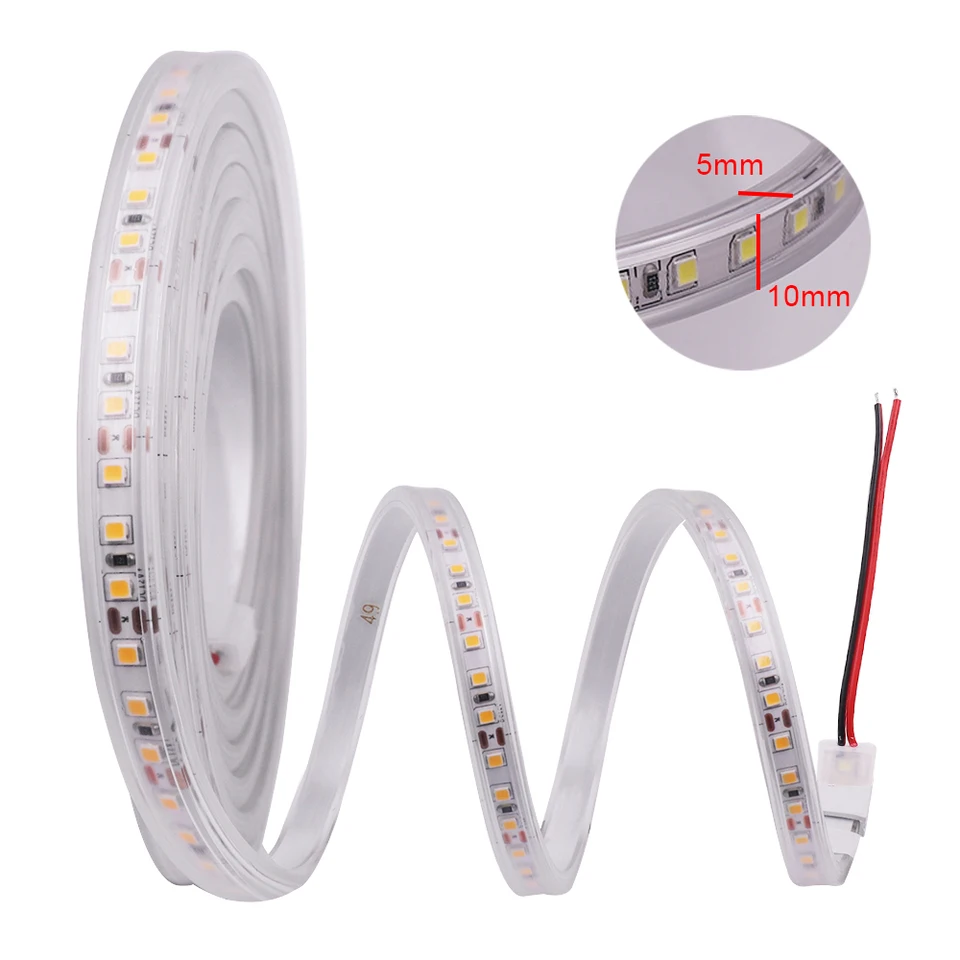Ruban de LED 60W 24V DC SMD3535 120LED/m 12W/m IP65 (5 mètres Ruban de LED 60W 24V DC SMD3535 120LED/m 12W/m IP65 (5 mètres