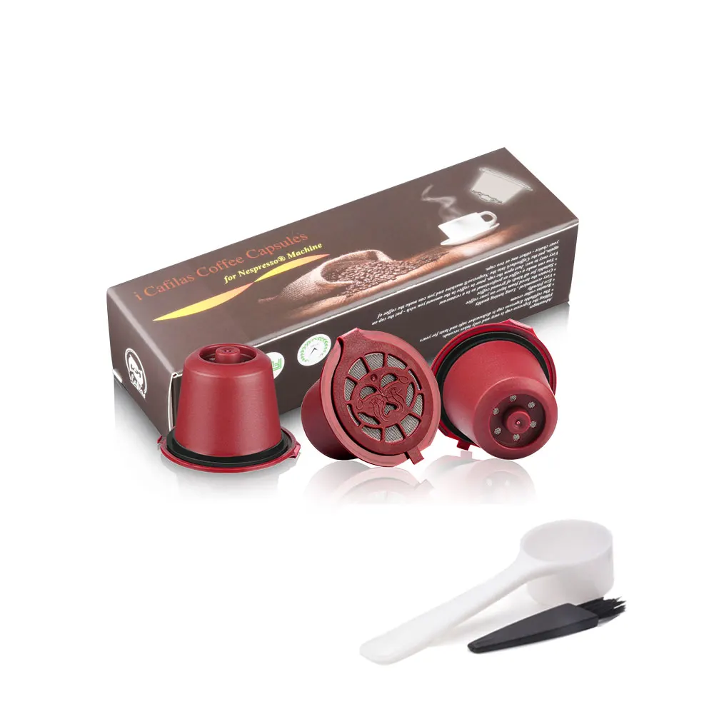 Eco-Friendly Reusable Coffee Capsule with Stainless Steel Filter and Tamper Accessories