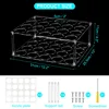 Vinyl Roll Storage Rack Sturdy Acrylic Vinyl Roll Holder Organization with 20 Holes Multifunctional Craft Art Gift Wrap Storage 4