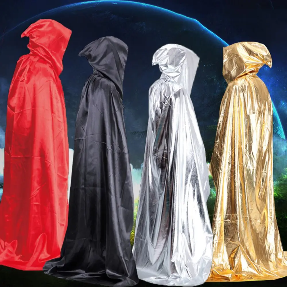 Halloween Costumes Adult Halloween Grim Reaper Cloak Cape Cosplay Wizard Devil Cloak Nightclub Bar Dress Costume Grim Reaper Party