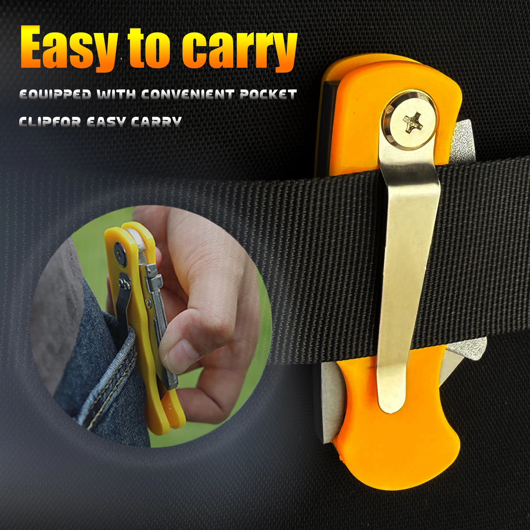 Coltello pieghevole per lavori artistici - Apri scatole, articoli per ufficio, taglierino per carta da parati, coltello pieghevole multifunzionale, coltello multiuso, taglierino. - immagine 4